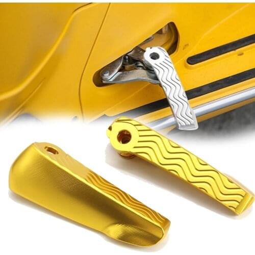 Footpegs Motorcycle Rear Passenger Foot Pegs Mount Black Pedal Extended Footpegs For Vespa GT GTS GTV 125 200 250 300 300ie