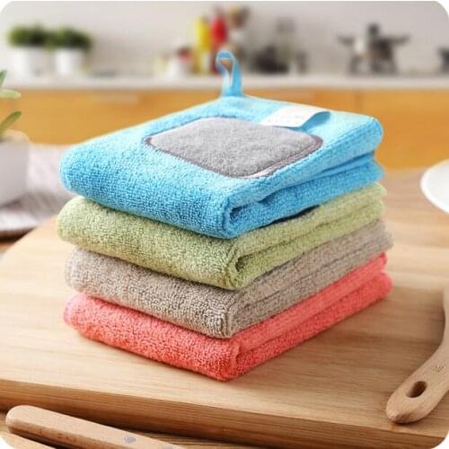 Kitchen Hang Type Microfiber Wash Towel 3 Pcs/Lot Thickening Pot Cleaning Cloth