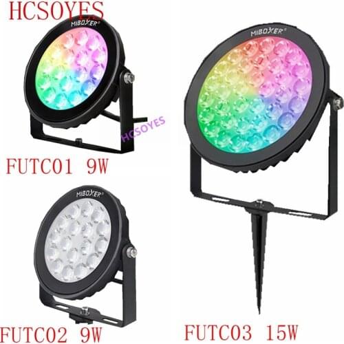 MIBOXER FUTC01/FUTC02/FUTC03 6W 9W 15W RGB+CCT led Lawn Light IP65 Waterproof 24V 110V 220V Outdoor Garden Light