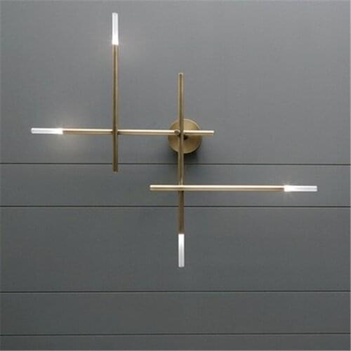 Postmodern Minimalist Lightweight Living Room Background Wall Lamp Bedroom Studio Hotel Hallway Cross Wall Lamp LED