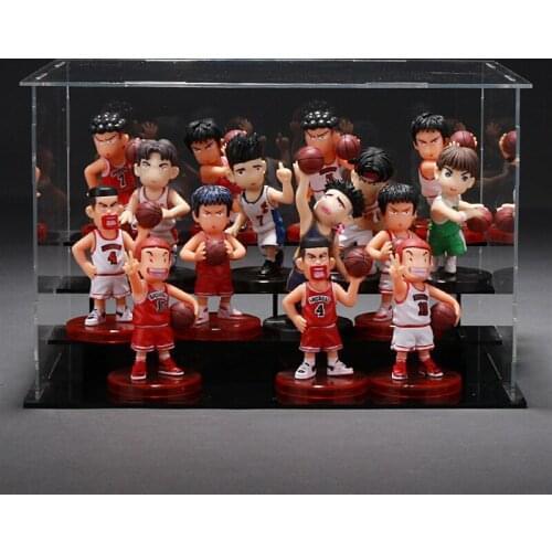 8cm set Slam Dunk action Figures Japanese Anime Figure Basketball Toys Sakuragi Hanamichi Team LED Pvc Cartoon Figure Kid Gift