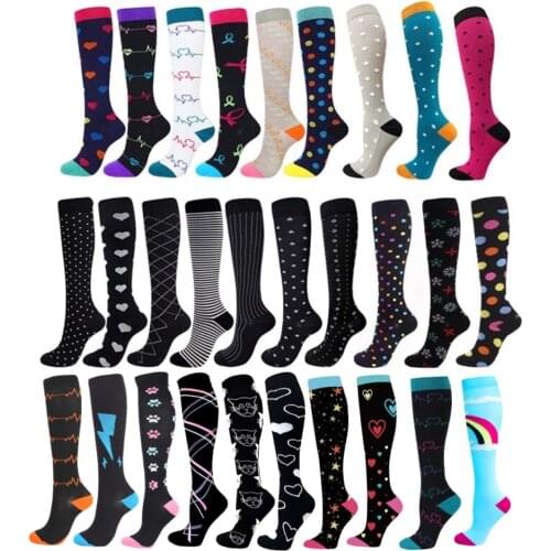 Compression Socks Varicose Veins Socks 30 Mmhg Men Women Stockings Fit Edema, Diabete Unisex Outdoor Running Cycling Stockings