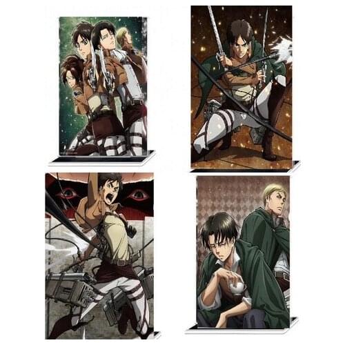 New Hot Acrylic Stand Figure Model Tabletop Decor Anime Attack on Titan Eren Jaeger Erwin Smith Rivaille Mikasa Ackerman Armin