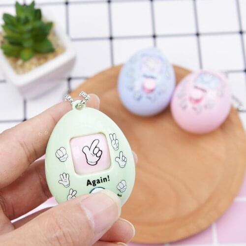 New Family Keychain Rock Paper Scissors Round Egg Guessing Toy