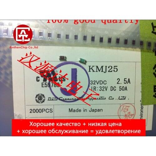 10pcs real orginal new KMJ25 2.5A DC32V 3.2×1.6×1.6MM Daito SMD fuse brand new original