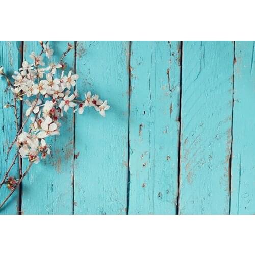 Peach flower wood-board background baby photography vinyl cups photo backdrops for photographer studio video accessories lv-194