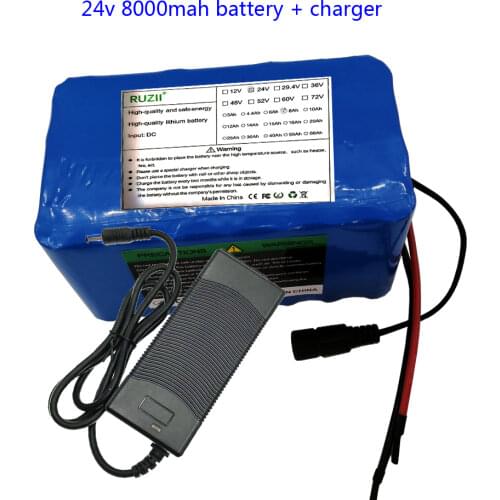 With Charger 24V 8.0ah / 8000mah Lithium Ion 7S 4P Lithium Battery for 250W / 350W e Bicycle, Electric Wheelchair, BMS15, BMS15a