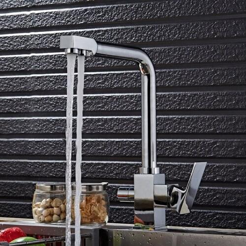 Deck Mount Mixer Tap 360 Degree Rotation with Water Purification Features Single Hole Crane For Kitchen WF-9050Kitchen Faucets