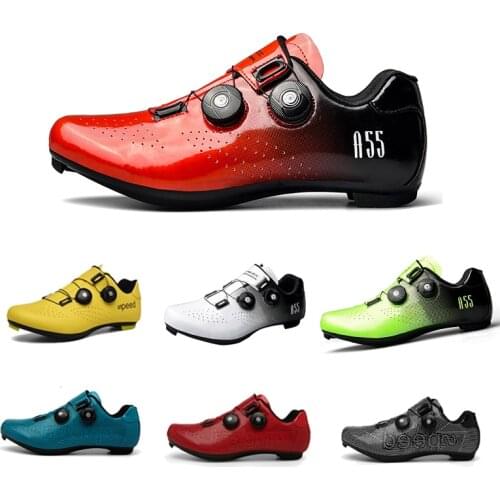 Ultralight Self-Locking Road Cycling Shoes Professional Cleat Shoes SPD Pedal Racing Road Bike Flat Shoes Bicycle Sneakers men