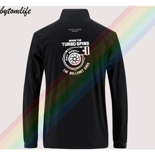 Turbocharger Turbo Skyline Nissan Slim Sport Jacket Windbreaker Zipper Thin Jacket Mens Casual Back Printing Jacket Asian Size