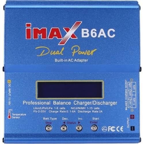 80W IMAX B6AC RC Balance Lipo Battery Charger B6 AC Nimh Nicd lithium Battery 10W Discharger for RC Car Helicopter Drone Battery
