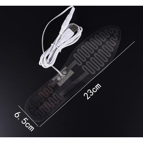 1 pair 5V 23cm USB Electric Heated Insoles Foot waterproof Warmer Heated Boots Shoes Pads Winter Outdoor Ski warming Insoles