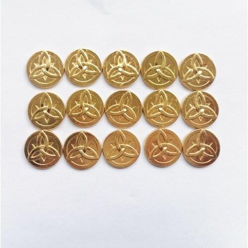 10pcs / set of animation game Genshin impact gold plated Mora game currency Cosplay props fans' collection souvenirs