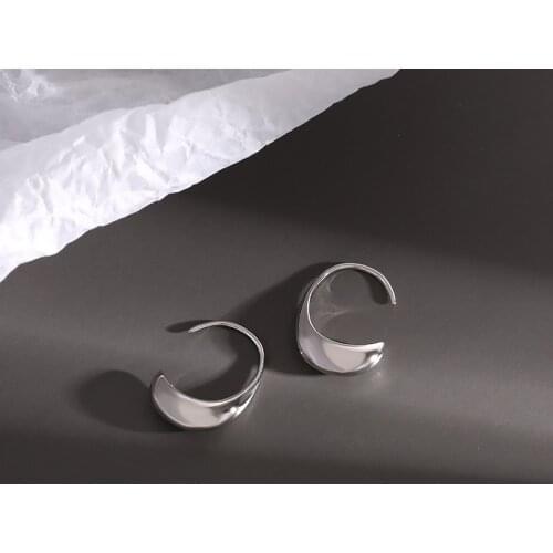 100% 925 Sterling Silver Geometric Stud Earrings for Women Engagement Party Jewelry, Minimalist Gold Color Earings Accessories