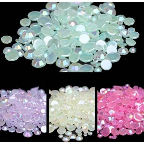 6mm 2000pcs AB Colors Nail Rhinestones for Shoes Clothing Decorations High Shine Sparkling DIY 3d Nail Charms Jewelry Acessories