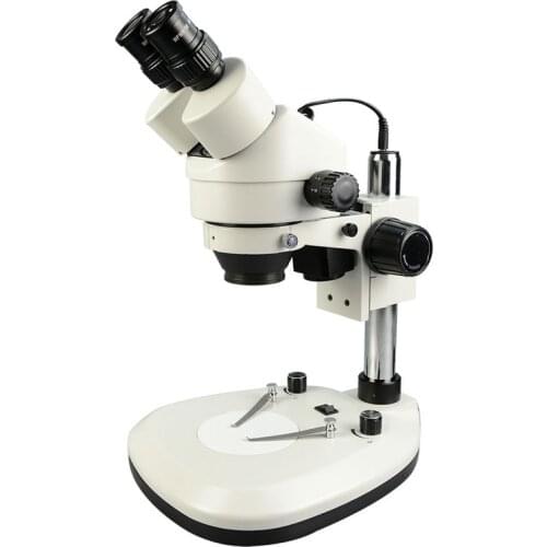 7-45X Binocular Zoom Stereo Microscope Industrial Microscopio LED Light Adjust Brightness Inspecting Repairing