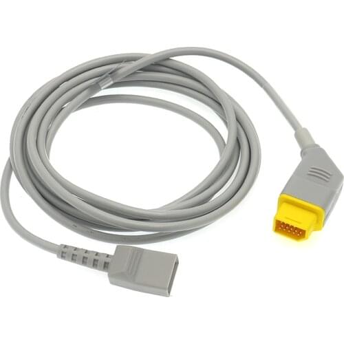 Free Shipping Nihon Kohden 14Pin to Utah Transducer Adapter IBP Cable square 14J>Din 2.0 4pin