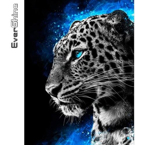 Evershine 5D DIY Diamond Painting Leopard Cross Stitch Diamond Mosaic Animals Embroidery Full Square Round Drill Decor For Home