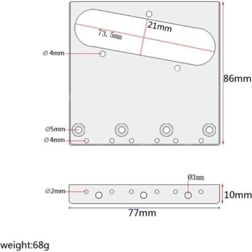 Chrome Top-Loading Guitar Bridge Plate For TL Electric Guitar Pickup Replacement Parts Accessories