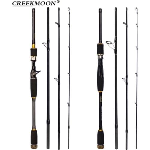 4 Sections Lure Fishing Rod 2.1m 2.4m 2.7m 3.0m Portable Carbon Spinning Baitcasting Guide Sea Bass Casting Boat Travel Rods MH
