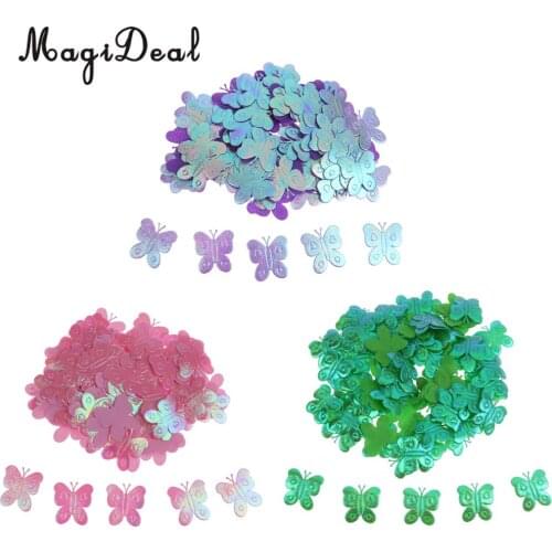 MagiDeal 100pcs Craft Butterfly Decorations Birthday Wedding Room Wall DIY Craft Green