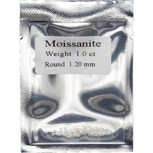 Small Moissanite 1.2mm bracelet jewelry ring material Weight 1 carat FG color round brilliant cut Total 1ct Loose Bead