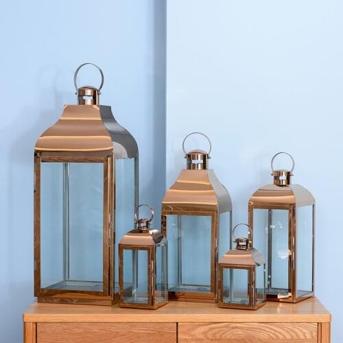 Nordic Metal Candle Holders Wedding Decorations Wrought Iron Romantic Candlestick Christmas Decorations Lantern Home Decor