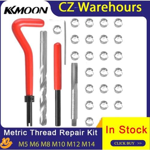 Metric Thread Repair Insert Kit M5 M6 M8 M10 M12 M14 Helicoil Car Pro Coil Tool Coarse Crowbar Car Styling Repair Tools