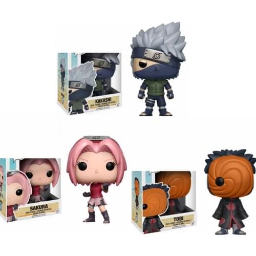 NEWest Funko POP NARUTO SHIPPUDEN KAKASHI #182 SAKURA #183 TOBI 184# Action Figures Vinyl Collection Model Toys for Kids Gifts