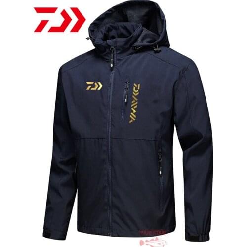 Daiwa Autumn Warm Windproof Waterproof Fishing Jacket Mens Outdoor Hunting Hiking Camping Sweat-absorbent Breathable Hoodie