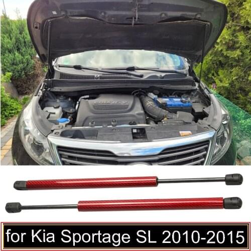 For Kia Sportage SL 2010-2015 Front Hood Bonnet Modify Gas Struts Carbon Fiber Lift Support Gas Springs Damper