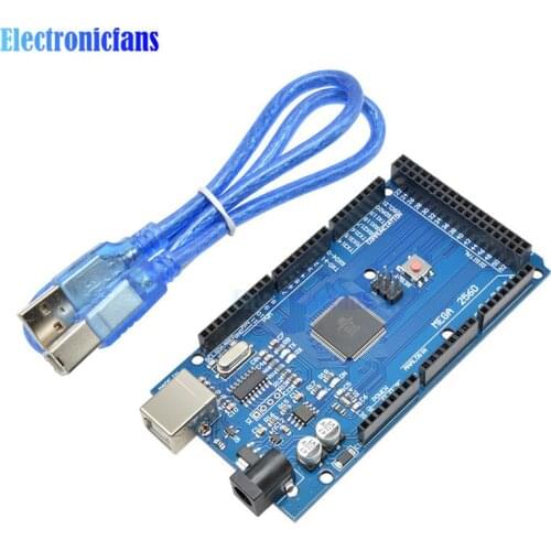 1Set Mega 2560 R3 Mega2560 REV3 Atmega2560-16AU CH340G Driver Board Module 5V 16MHz 256KB Memory USB Port With Cable Top Quality