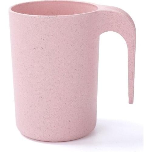 Wheat Straw Mouth Wheat Straw Toothbrush Cup with Handle Dental Cylinder Family Health and Environmental Protection Cup Storage