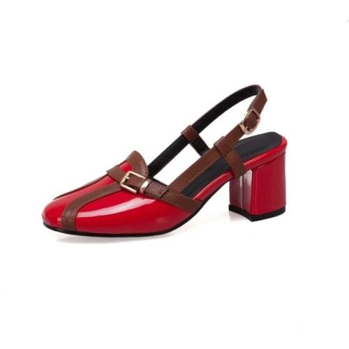 Big Size 18 1 high heels sandals women shoes woman summer ladies Rough-heeled Mori womens sandals