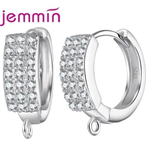 Hot Fine Jewelry Earring Accessory S925 Stamped Sterling Silver Ear Wire Hoop Earrings DIY Jewelry Components Findings