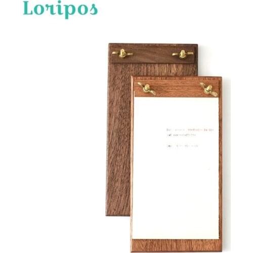 Nordic Wind Paper Info Display Restaurant Menu Stand Coffe Shop Drink List Clip Photo Holder Office Wooden File Board With Clip
