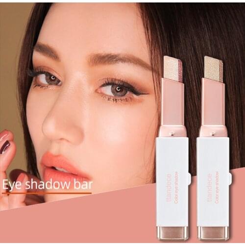 Ttandece charm two-color eye shadow stick gradual eye modification eye shadow pen not easily dizzy lazy eye shadow stick