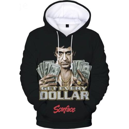 2021 Hoodie Scarface 3D Hoodies Men Women Fashion Casual Pullover Gangland Movie Tony Montana Harajuku Streetwear K Kids Clothes