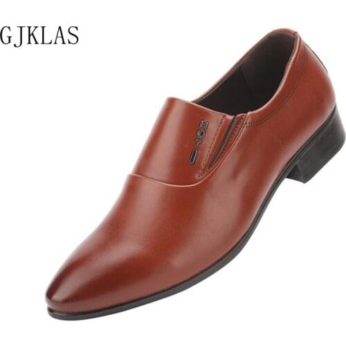 Dress Leather Loafers Men Bussiness Shoes Formal Office Shoes for Wedding Party Men Vintage Slip on Leather Shoes Men Classic