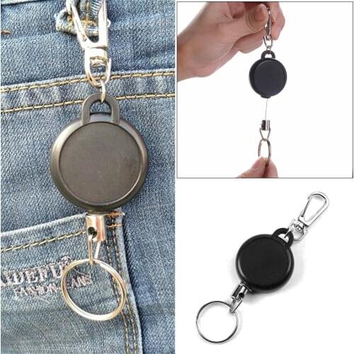 Retractable Metal Key Chain Innovative Stainless Steel Wire Rope Key Ring