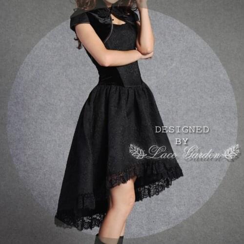 2 Piece Suit Vintage Victorian Formal Dress For Women Black Gothic Velvet Bandage Dress Jacket Strapless Evening Party Dresses