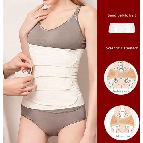 Womens Postpartum Science Belly Belt Stretch Cotton Yarn Pregnant Bandage Maternity Belly Band Waist Trainer Body Shaper Belt