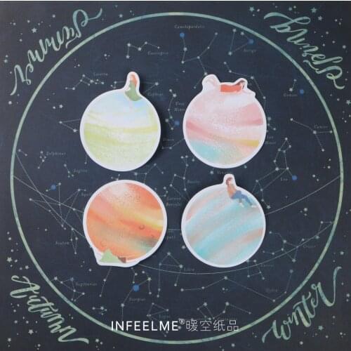 2pcs N stickers posted to Lonely Star poem Memo Pad