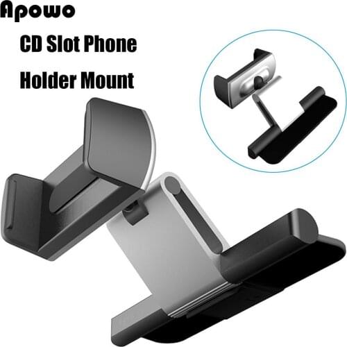 Aluminum Car CD Slot Mount Cradle Holder Universal Mobile Phone Stand Bracket For iPhone Samsung GPS