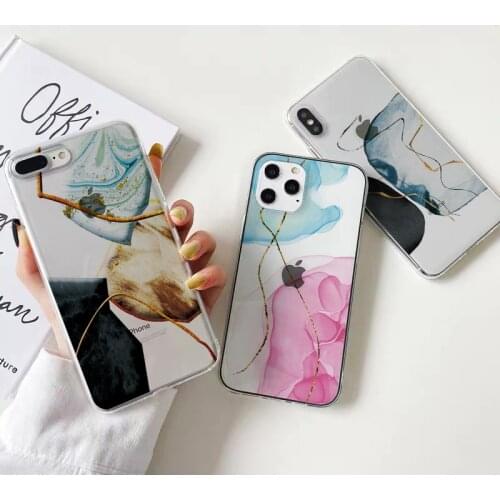Art Abstract Geometry Color Phone Case For iPhone 6s 7 8 Plus SE 2020 12 11 Pro Max X XR XS MAX Soft Clear protective Back Cover