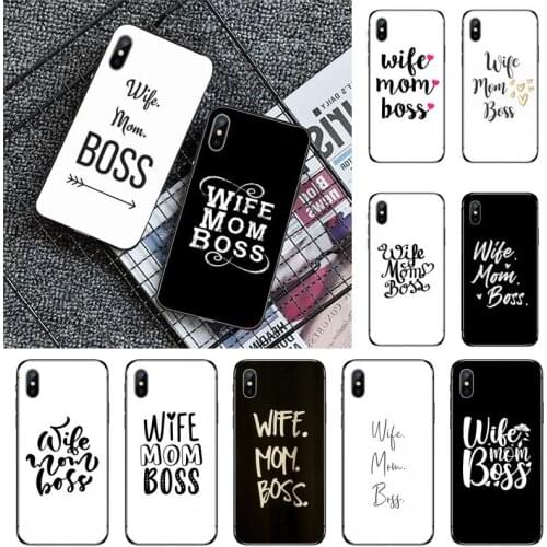 Wife Mom Boss Mum Phone Case for iPhone 11 12 pro MAX MINI XS 8 7 6 6S Plus X 5S SE 2020 XR