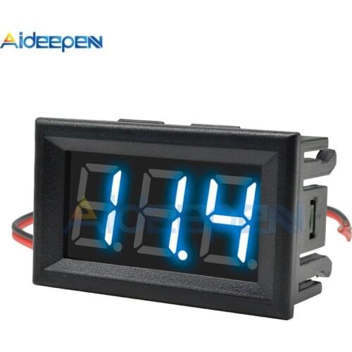 AC 70-500V 0.56" 0.56 Inch LED Digital Voltmeter Voltage Meter Volt Instrument Tool 2 Wires Red Green Blue Display