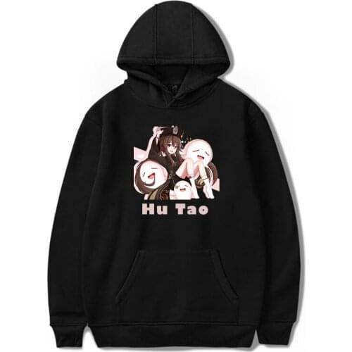 Hu Tao Hoodie Aesthetic Fashion Harajuku Unisex Genshin Impact Casual Printed Kawaii Clothing Streetwear Tops Women Sweatshirt