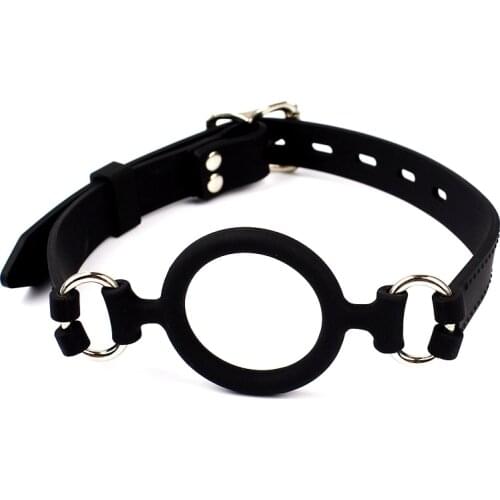 Adult Games Full Silicone Sex Mouth Gag With O Ring BDSM Sex Toys For Couple Flirting Tool