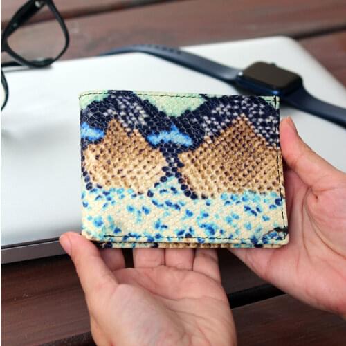 Leather Card Holder Wallet Men Women Wallet Black Magic Trifold Leather Slim Mini Wallet Small Money Bag Male Purses Snuine Leather 100% Genuine Leather Men Wallet Coin Purse Small Mini Card Holder Portomonee Male S001